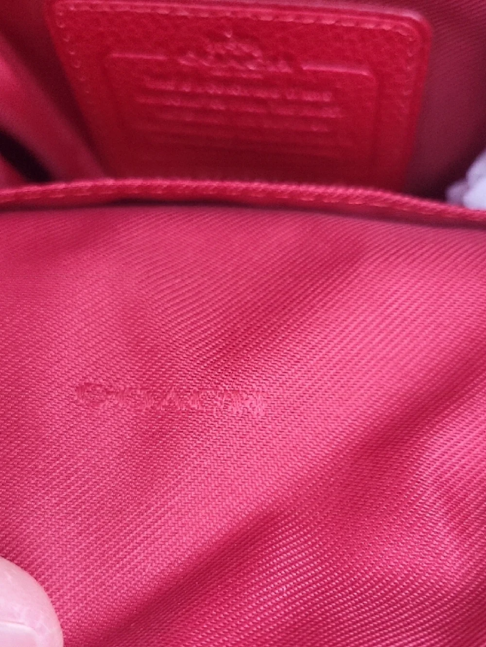 Coach Red Pebbled Leather Mini Turnlock Rucksack Backpack - Picture 11 of 16